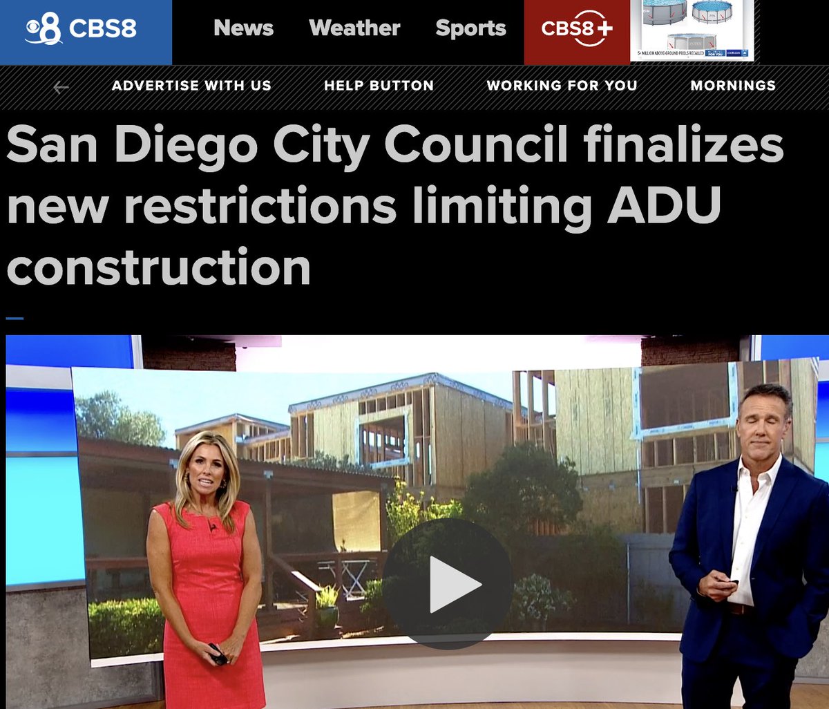 YIMBYDemsSD's tweet image. The real housing crisis isn't 12 ADUs in Clairemont - it's working families spending 50%+ of income on rent.
San Diego's new ADU cap means means longer commutes and higher regional housing costs.
Disappointing outcome.
