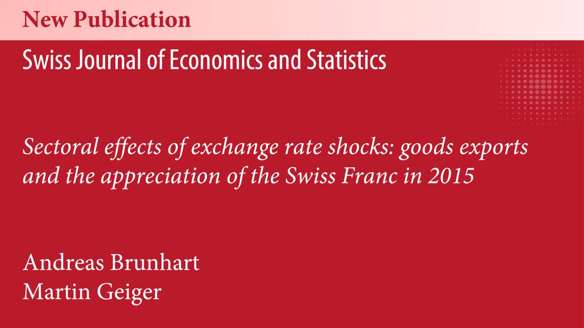 Swiss Journal of Economics and Statistics tweet media