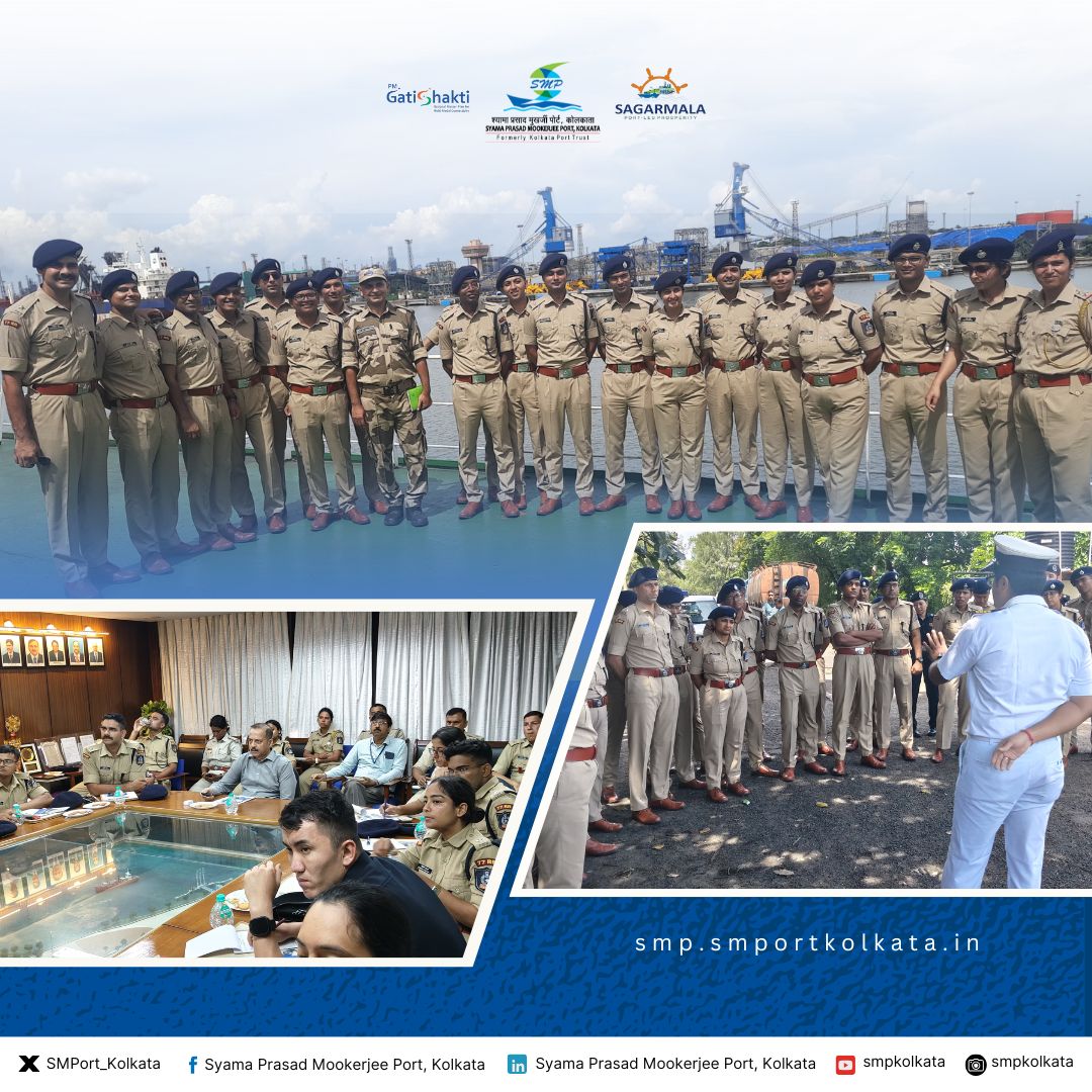 Syama Prasad Mookerjee Port, Kolkata (@smport_kolkata) on Twitter photo As part of their Maritime Security Module & Study-cum-Cultural Tour, 26 IPS Probationers visited the #HaldiaDockComplex of <a href="/SMPort_Kolkata/">Syama Prasad Mookerjee Port, Kolkata</a> on 22.07.2025.
They interacted with CISF personnel and explored port security protocols, gaining first-hand insights into operational As part of their Maritime Security Module & Study-cum-Cultural Tour, 26 IPS Probationers visited the #HaldiaDockComplex of <a href="/SMPort_Kolkata/">Syama Prasad Mookerjee Port, Kolkata</a> on 22.07.2025.
They interacted with CISF personnel and explored port security protocols, gaining first-hand insights into operational