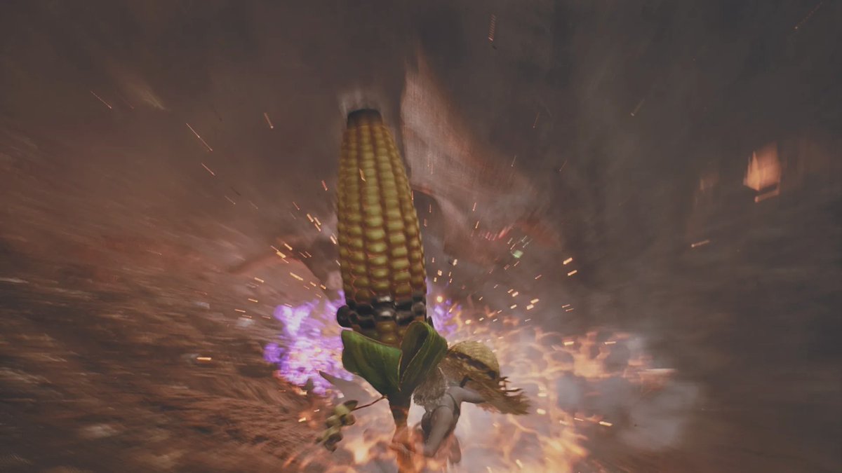 richter_h_'s tweet image. Cornpopper + swimsuit
Didn&apos;t know they added a variant to Diver set which looks like what Hazel would wear lmao

Yep, this is summer bagel coded alright
#MHWilds