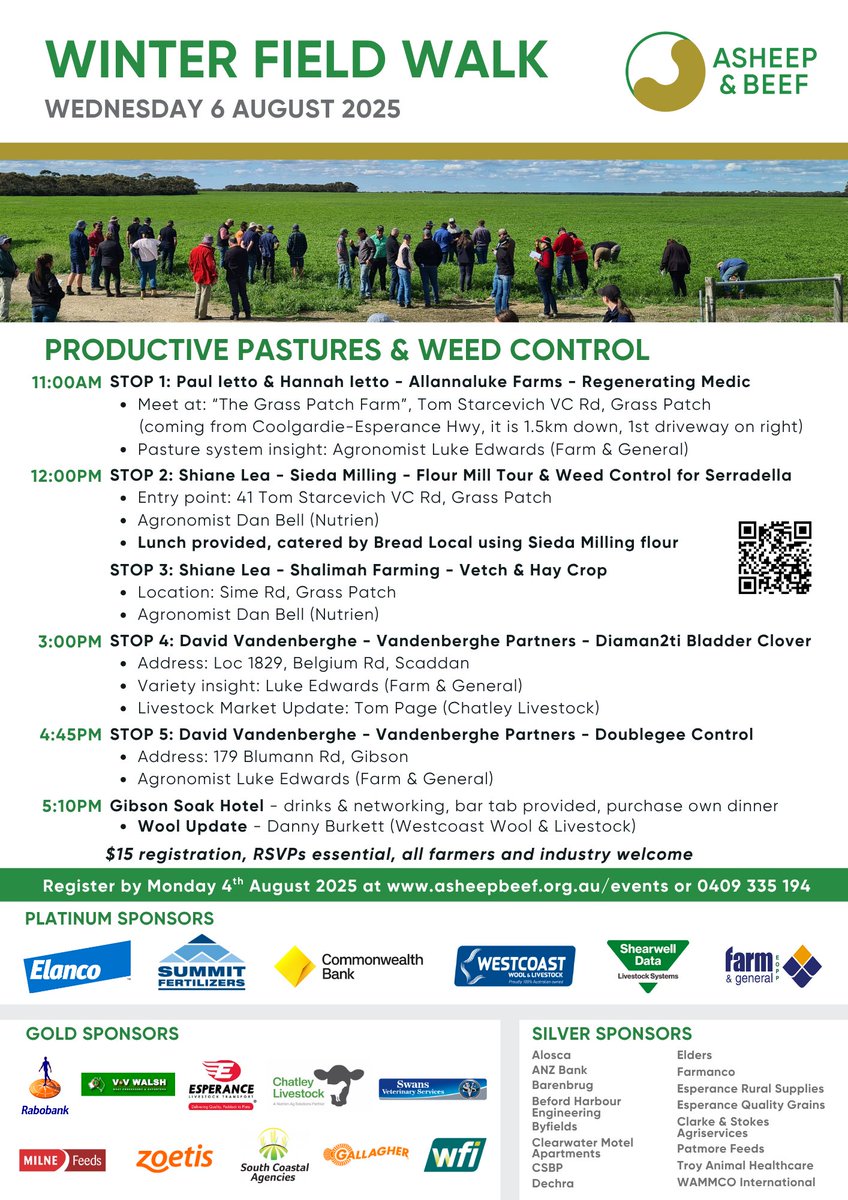 And she's live. Hope you can join us for our Winter Field Walk! Register: asheepbeef.org.au/events