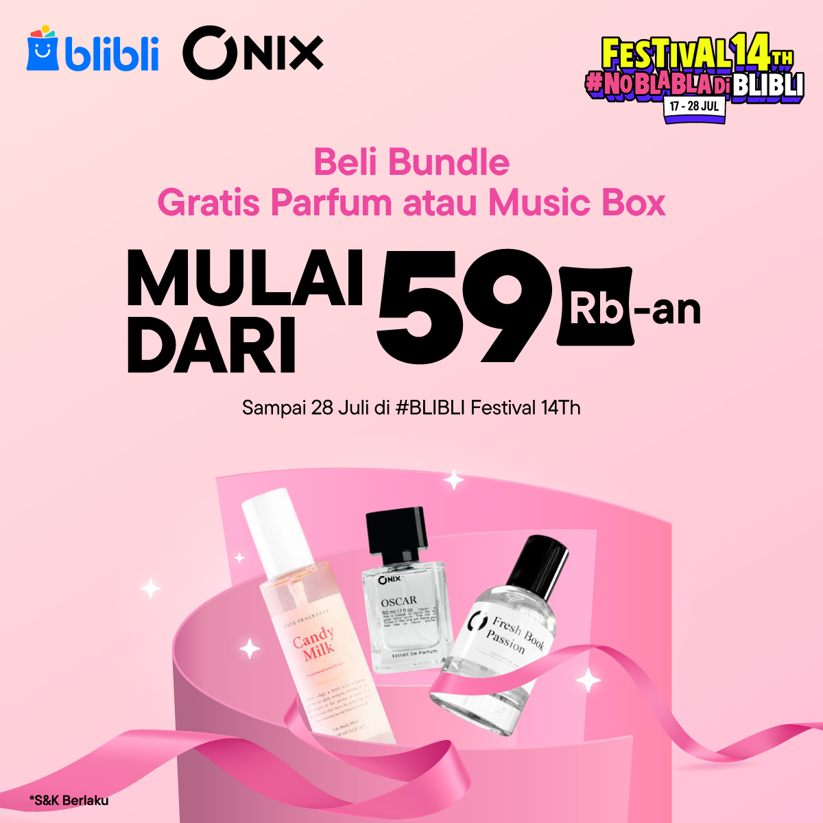 Ada yang mau 100 ribu?! ✨𝑵𝑲𝑲𝑪𝑯𝑰 📷
yuk, Nanti Kita Kasih Cepek Hari Ini!

• Quote Tweet 1 aroma parfum!
• FOLLOW <a href="/bliblidotcom/">Blibli</a>
+ RT LIKE tweet ini
• Pemenang acak

Cek link ini utk dapetin promonya yg pasti produk ORIGINAL 📷 👇
blibli.onelink.me/aFLN/onix #NoBlabladiBlibli