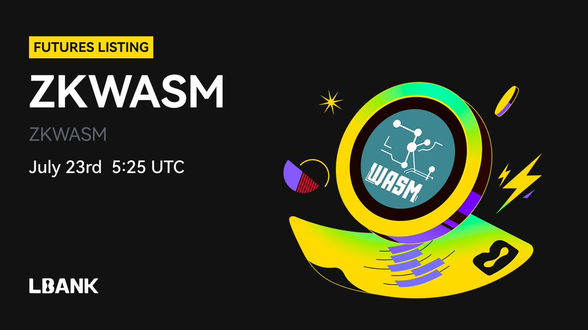 LBankFutures's tweet image. 🔥 #LBankFutures New Listing🚀
📜 $ZKWASM (ZKWASM) perpetual with up to 20x leverage now live on #LBank!
💎 For more details and updates: is.gd/6KyEqq