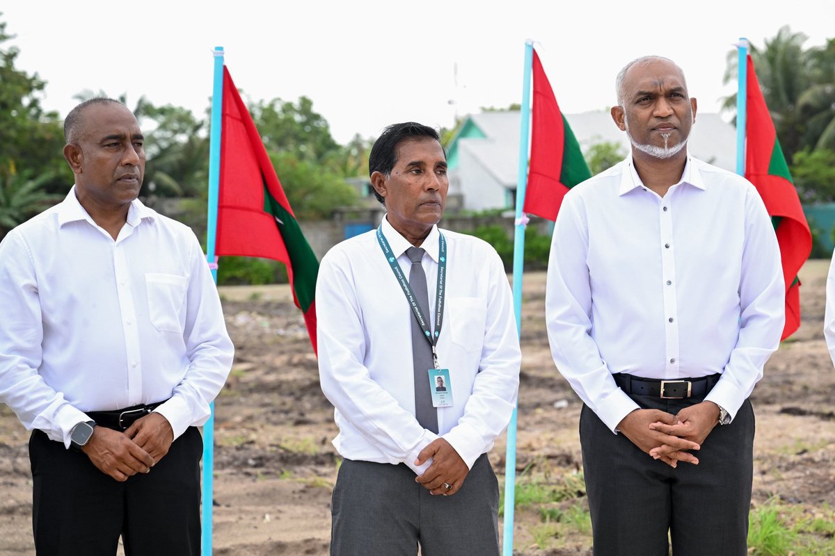 The President's Office (@presidencymv) on Twitter photo President Dr <a href="/MMuizzu/">Dr Mohamed Muizzu</a> attends the groundbreaking ceremony of the new Fitness and Recreation Centre on Fodhdhoo. At the ceremony, the Minister of Sports, Fitness, and Recreation, Abdulla Rafiu laid the foundation of the centre. This initiative is a key pledge made by the President President Dr <a href="/MMuizzu/">Dr Mohamed Muizzu</a> attends the groundbreaking ceremony of the new Fitness and Recreation Centre on Fodhdhoo. At the ceremony, the Minister of Sports, Fitness, and Recreation, Abdulla Rafiu laid the foundation of the centre. This initiative is a key pledge made by the President
