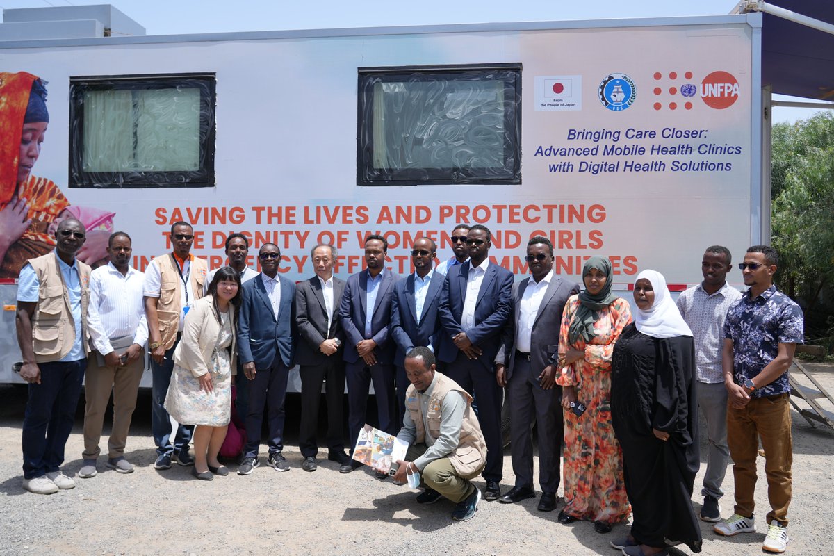 UNFPAEthiopia's tweet image. 🤝 In Jijiga with 🇯🇵 H.E SHIBATA Hironori, Japan's Ambassador to #Ethiopia @JapanEthiopia!
We met regional leaders, visited Karamara Hospital’s maternity ward, a mobile health clinic supported by @UNFPA & @JapanGov, & a youth center empowering young people.
#UNFPAThanksJapan