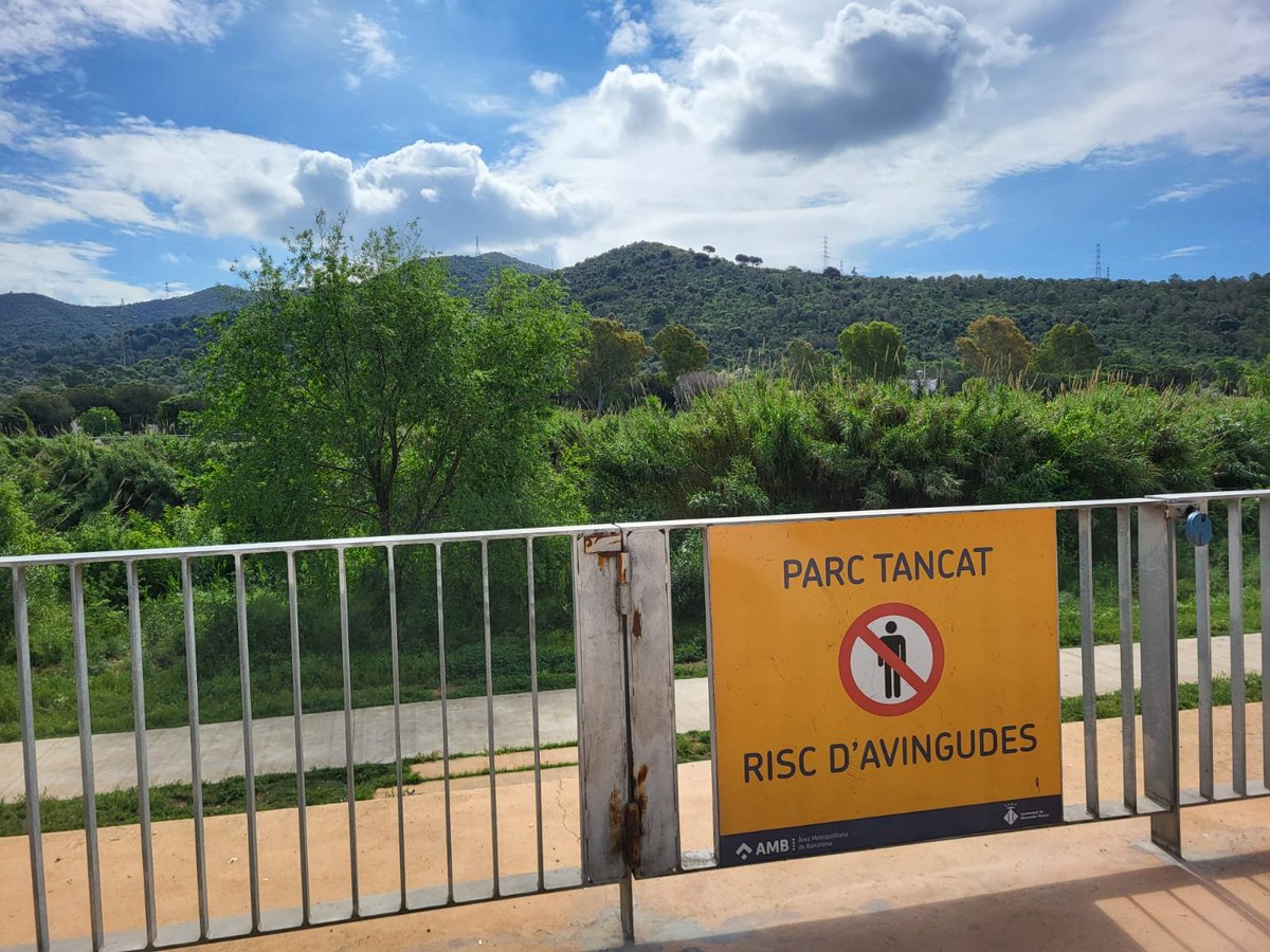 🔴 AVÍS IMPORTANT | Davant la previsió de fortes pluges per a les pròximes hores i l'activació del pla #INUNCAT, els accesos al Parc Fluvial del Besòs queden tancats.