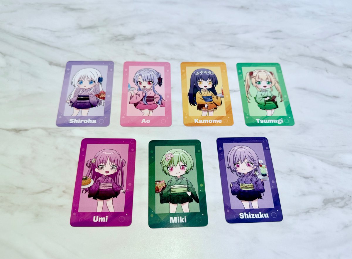 cafebarMENU's tweet image. 来店予約特典イラストカードは全14種🪪
SDイラストとチェキ風場面写カードをご用意しております✨
※事前のご連絡なく、ご予約時間を10分過ぎますとキャンセルとなりますためご注意ください。