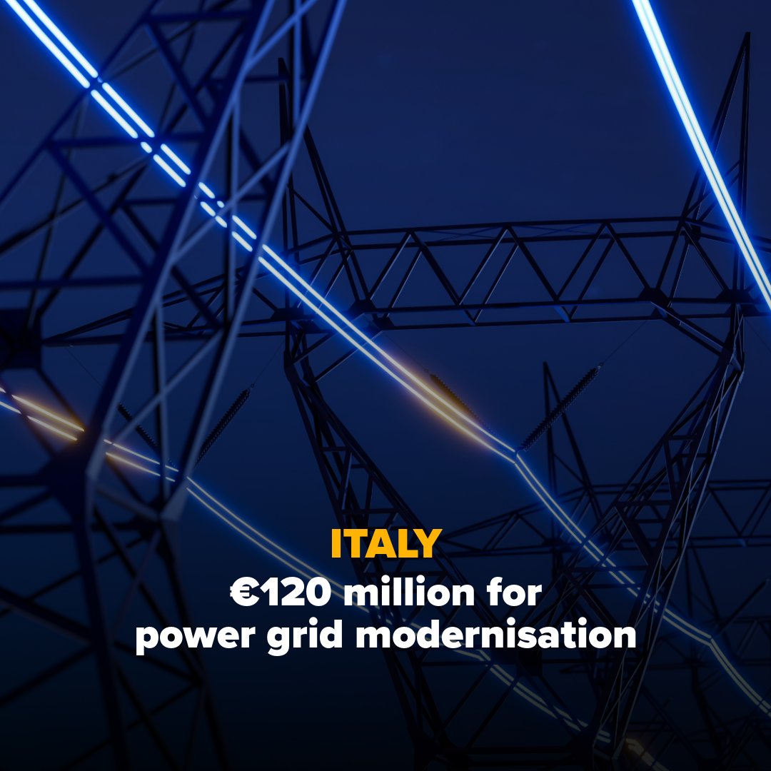 EIB's tweet image. 🇪🇺🇮🇹 We're helping modernise power grids in 3 municipalities of Veneto, a region in the North-East of Italy, with a €120m financing to @AGSM_AIM.
This agreement will help further Italy's energy transition & match #RePowerEU objectives.
➡️bit.ly/EIBItaly