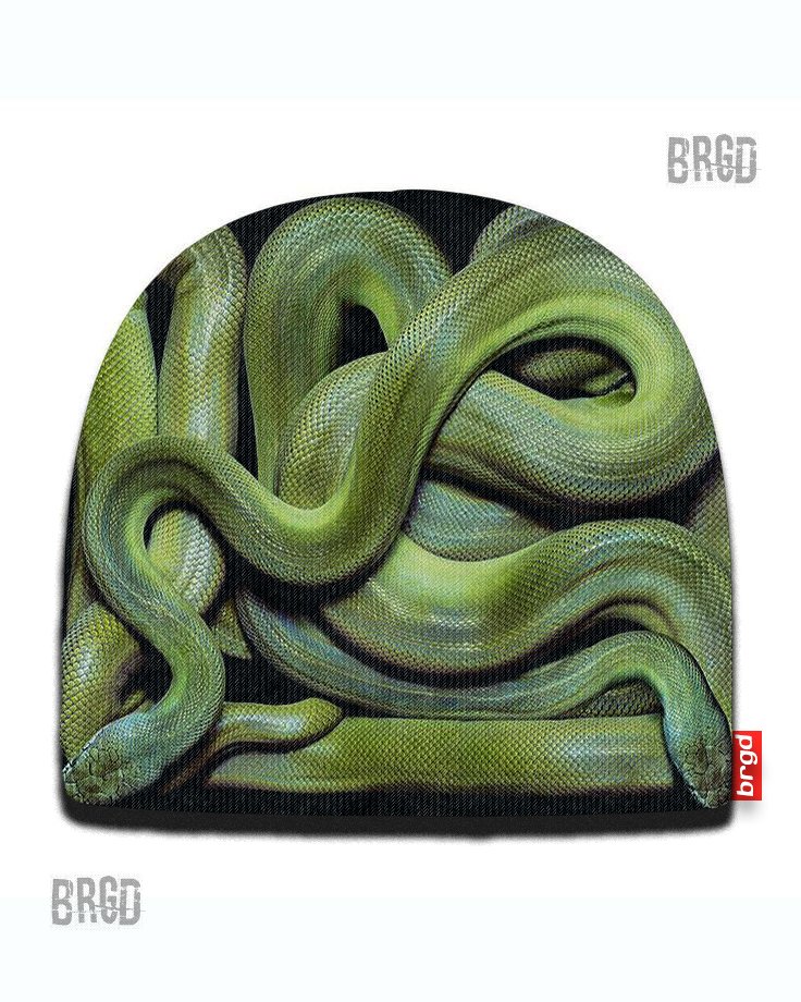 Brigadierave's tweet image. &quot;Knots of snakes&quot; beanie design by your&apos;s truly 💣