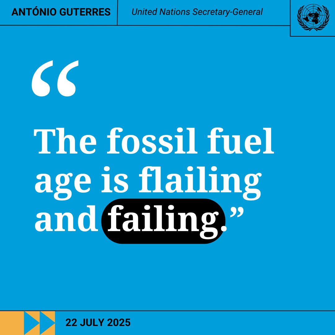 UNHABITAT's tweet image. We are at the dawn of a new clean era where cheap, clean, abundant energy powers a world rich in economic opportunity.
UN-Habitat joins UN Secretary-General @antonioguterres in calling for urgent #ClimateAction to supercharge the transition to clean energy.