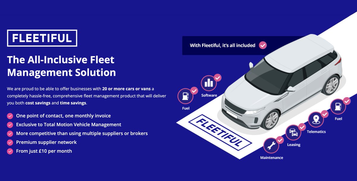 TotalMotionUK's tweet image. Total Motion&apos;s #Fleetiful offers businesses with 20 or more cars or vans a completely hassle-free, comprehensive fleet management product that will deliver you both cost savings and time savings.

🌐 totalmotion.co.uk/fleetiful

#fleettech #fleetmanagement
