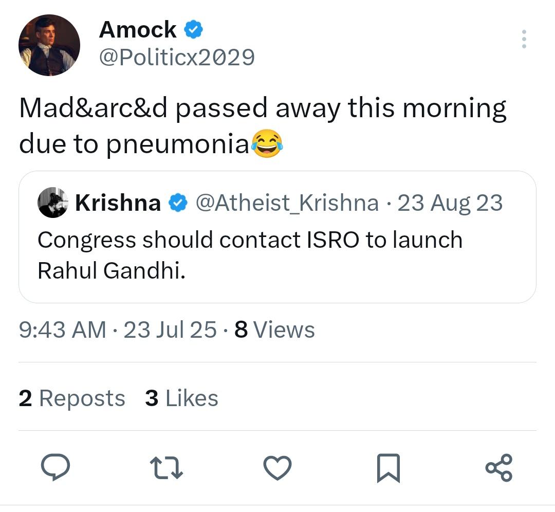 divya_16_'s tweet image. Krishna's tweet was anything but abusive. But even joking about Putrid Pappu will make you the target of Congi rakshasas. Never sympathise with a Congi under any circumstances. They all deserve only unadulterated hatred.