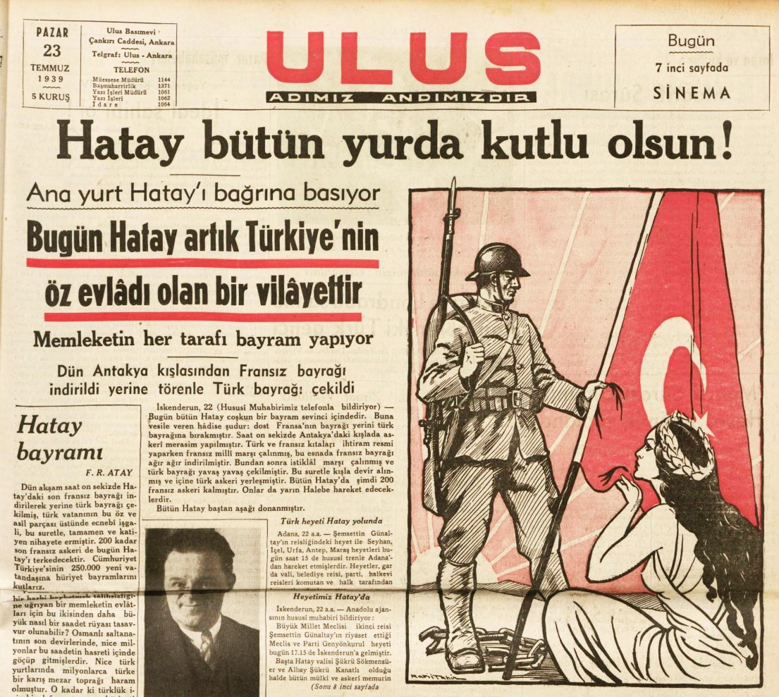 23 Temmuz Hatay'ın anavatana katılışının yıldönümü kutlu olsun!
