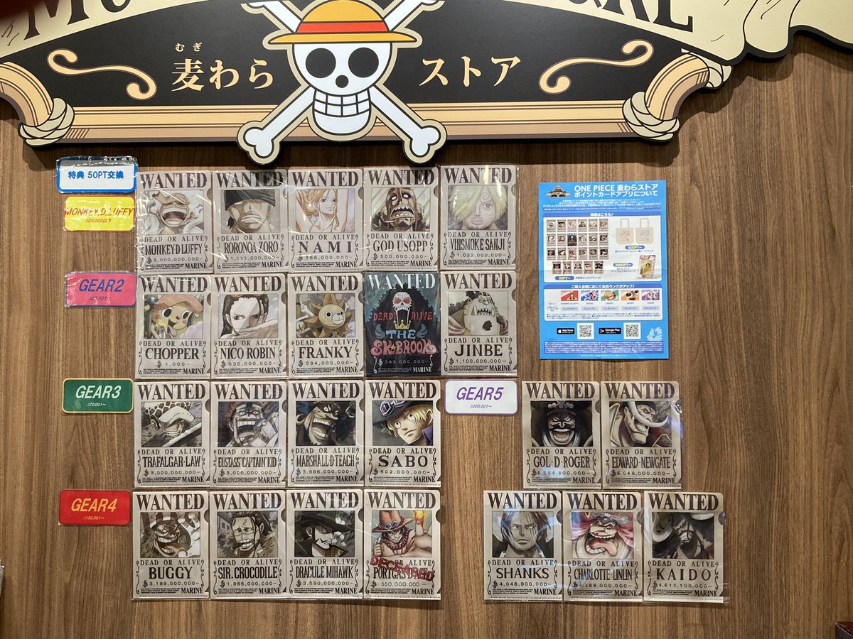 ご案内】 麦わらストア ポイントアプリはランクに応じて特典と交換でき