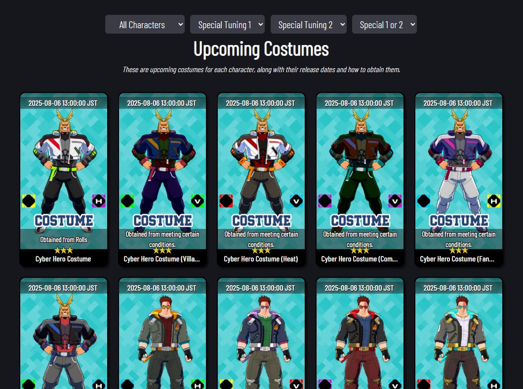 [Updated Costumes]
ultrarumble.com/costumes

#ヒロアカUR #ヒロアカ #MHUR #MYHEROULTRARUMBLE