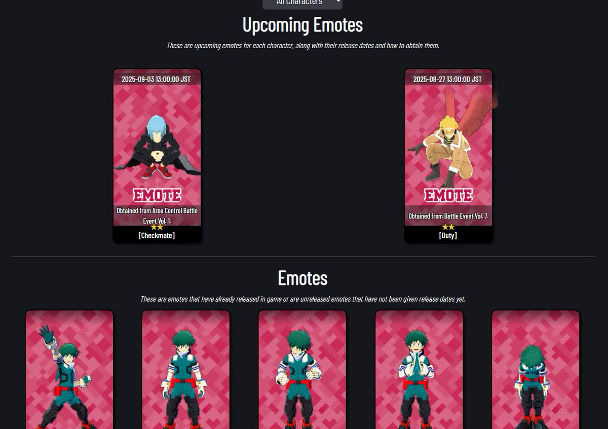[Updated Emotes]
ultrarumble.com/emotes

#ヒロアカUR #ヒロアカ #MHUR #MYHEROULTRARUMBLE