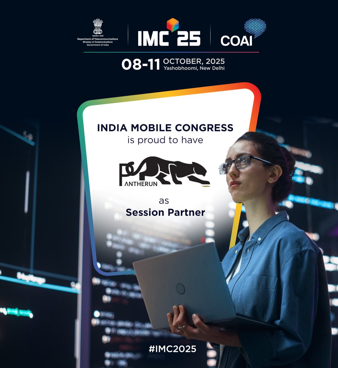 exploreIMC's tweet image. We’re proud to welcome Pantherun Technologies as a Session Partner for #IMC2025.
🌐Explore the future they’re building at: Booth No. B8 | Hall 1
Exhibit with us: zurl.co/ywndI
#PantherunTechnologiesAtIMC #InnovatetoTransform
@COAI @DoT_India