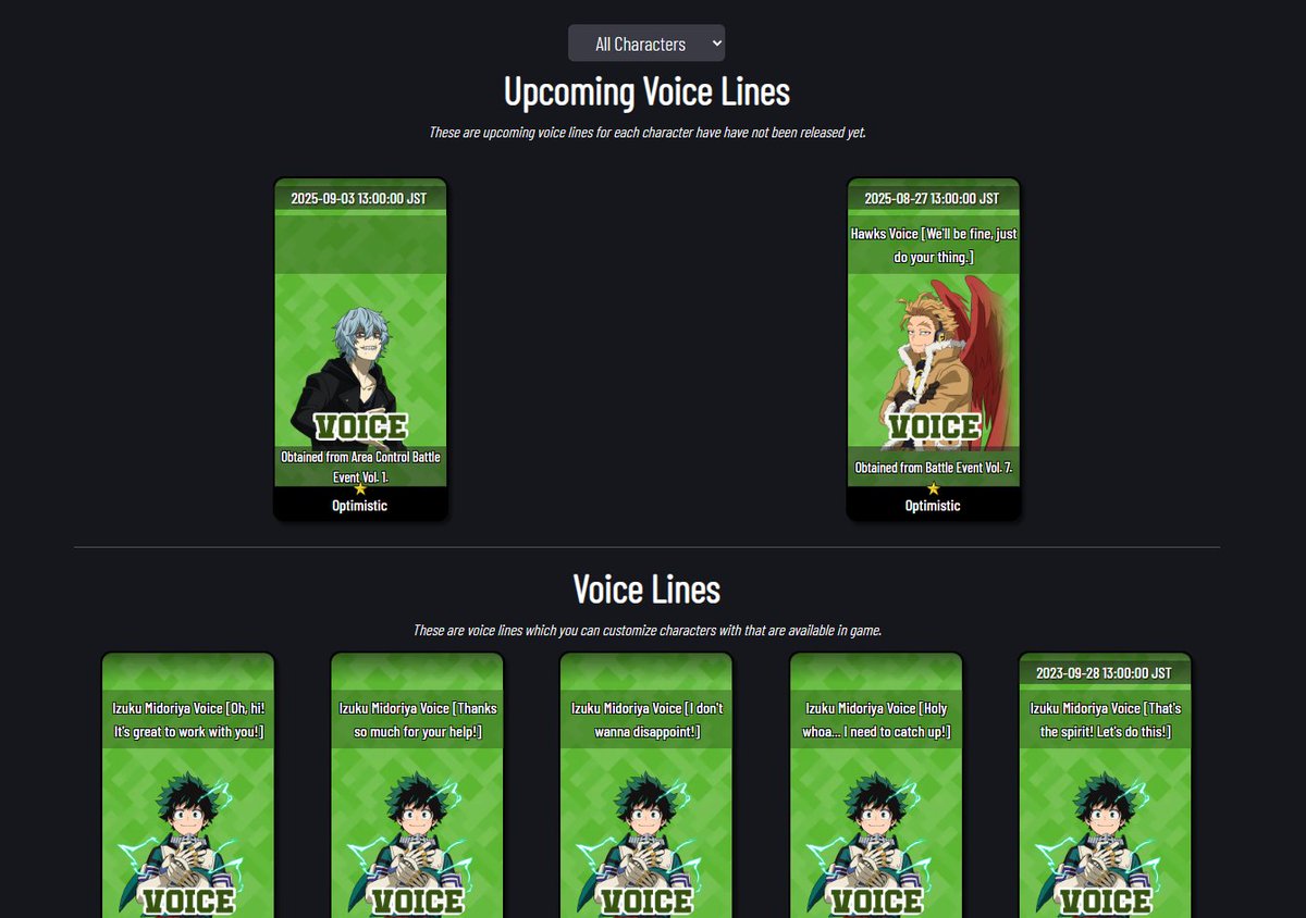 [Updated Voice Lines]
ultrarumble.com/voices

#ヒロアカUR #ヒロアカ #MHUR #MYHEROULTRARUMBLE