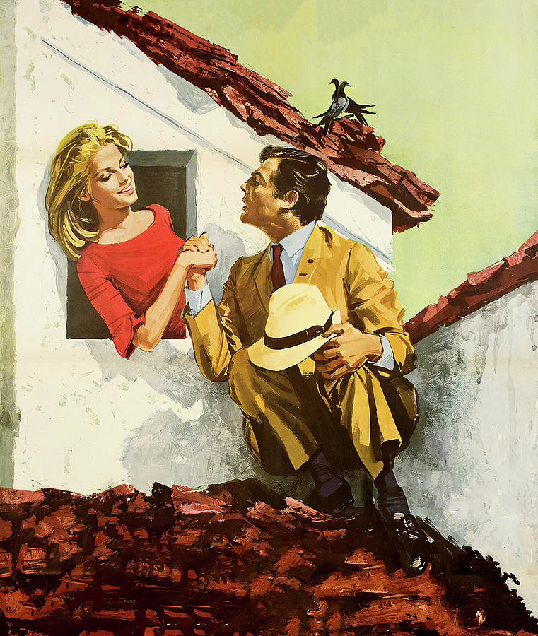 vintageillustra's tweet image. Arnaldo Putzu - Poster art for 1965 Italian film 'Casanova 70'