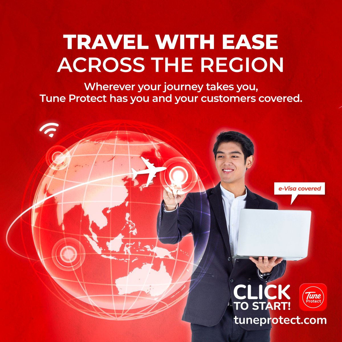 TuneProtect's tweet photo. Whether for business or leisure, we’re ready to help! Flexible coverage, fast claims, and seamless integration into your customer journey. #ClickToStart with Tune Protect to make regional travel effortless🙌

Connect with us here👇
https://t.co/FaSKdOvfoV

#regionaltravel #beyond https://t.co/qnqK6hSBeM