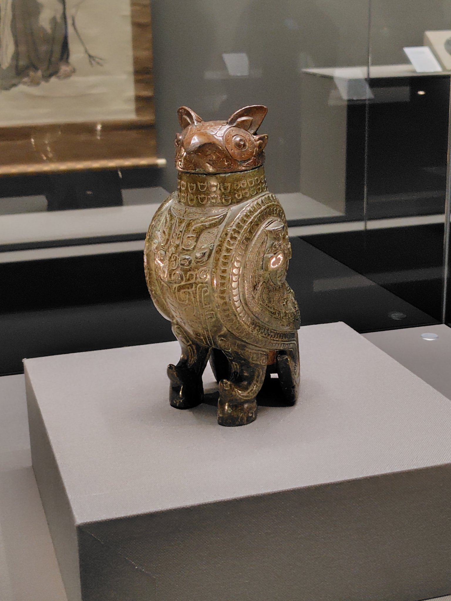 中国　古銅　神獣饕餮文　銅鏡　古鏡　二点　V　5633 中国 古銅青銅 饕餮文 銅鏡 古鏡 C R9101 - メルカリ