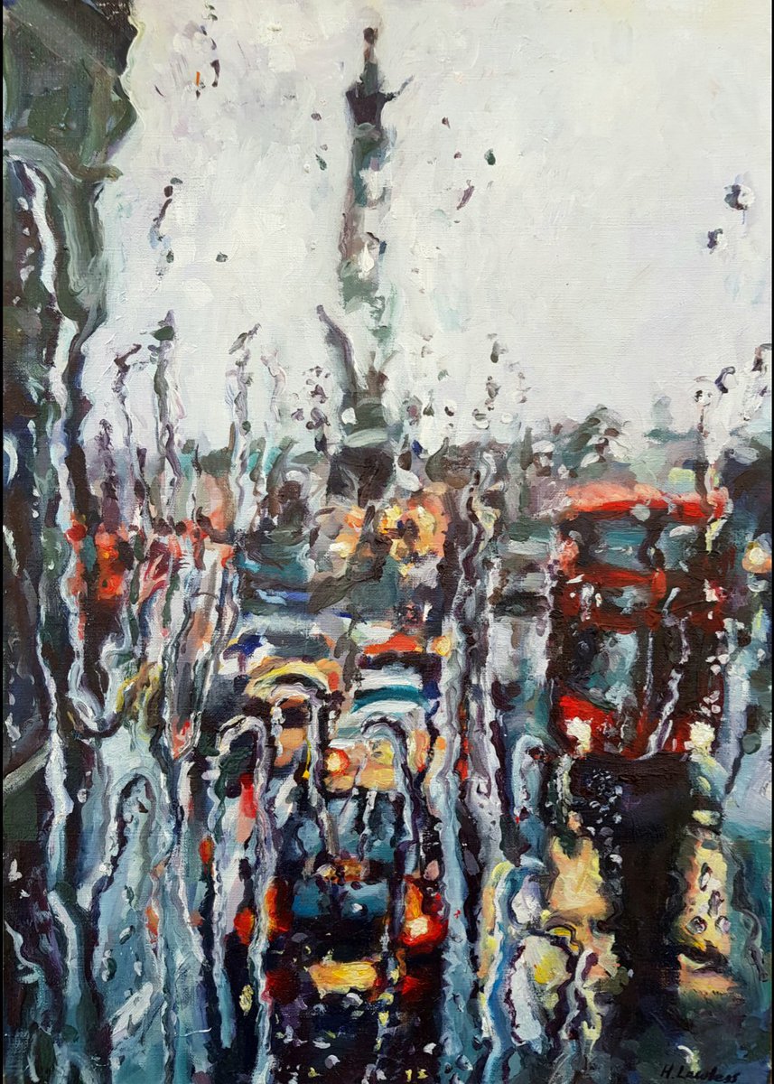 PaintingsLondon's tweet image. 'Rainy Window View of Trafalgar Square, London' by Harriet Lawless
harrietlawlessartist.com