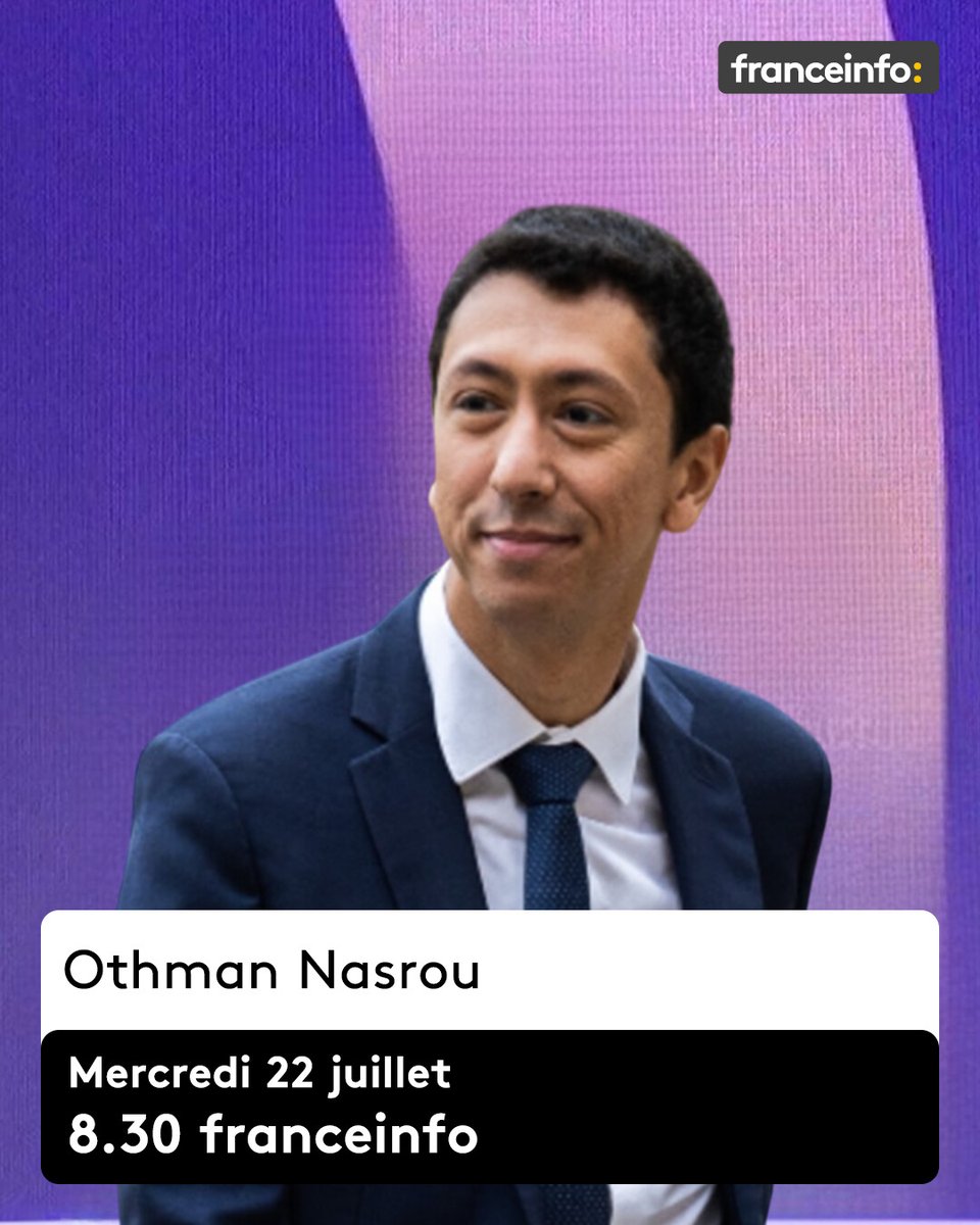 franceinfo's tweet image. 🔴 DIRECT - Othman Nasrou, Secrétaire général des Républicains et Vice-président chargé des finances de la Région Île-de-France est l'invité du #8h30franceinfo
Un entretien à suivre sur nos antennes👇
📻⤵️
l.franceinfo.fr/jCn
📺⤵️