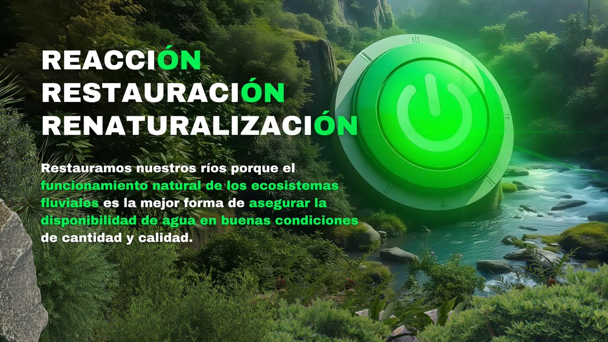 🟢 Restauramos nuestros ríos porque el funcionamiento natural de los ecosistemas fluviales es la mejor forma de asegurar la disponibilidad de agua en buenas condiciones de cantidad y calidad ✅