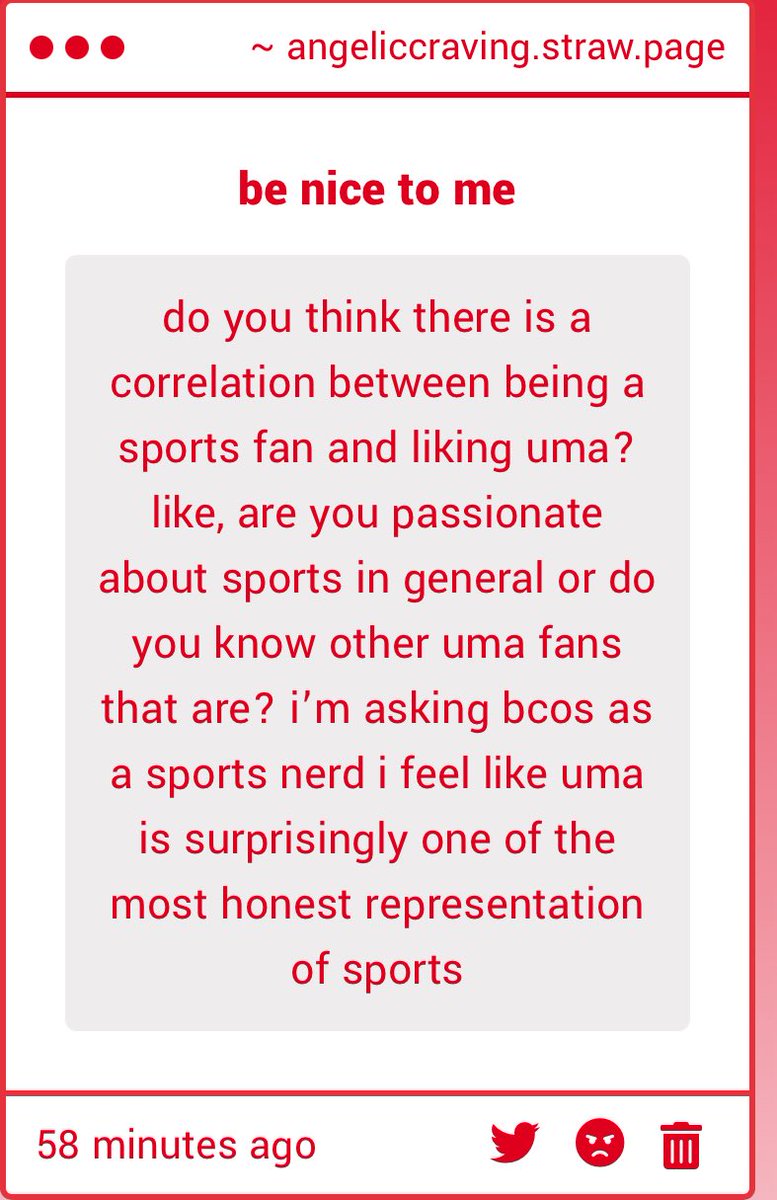 umagirlslover's tweet image. honestly I do think there’s a huge correlation! im definitely just as passionate abt real horse racing as umamusume, uma just triggers that same level of excitement so honestly that your brain can easily translate that to real life sports