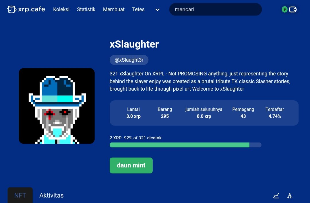 xSlaught3r's tweet photo. 🔪 321 xSlaughter On XRPL
Only 8% left to sell out!
One mint = one new victim
Don’t wait for the curse...
Mint now for just 2 $XRP
Mint on @xrpcafe
👉https://t.co/z2Nk1Y9LQH
#xSlaughter #XRPL #xSlaughterNFT #XRPCommunity https://t.co/IVGNhkxHo3