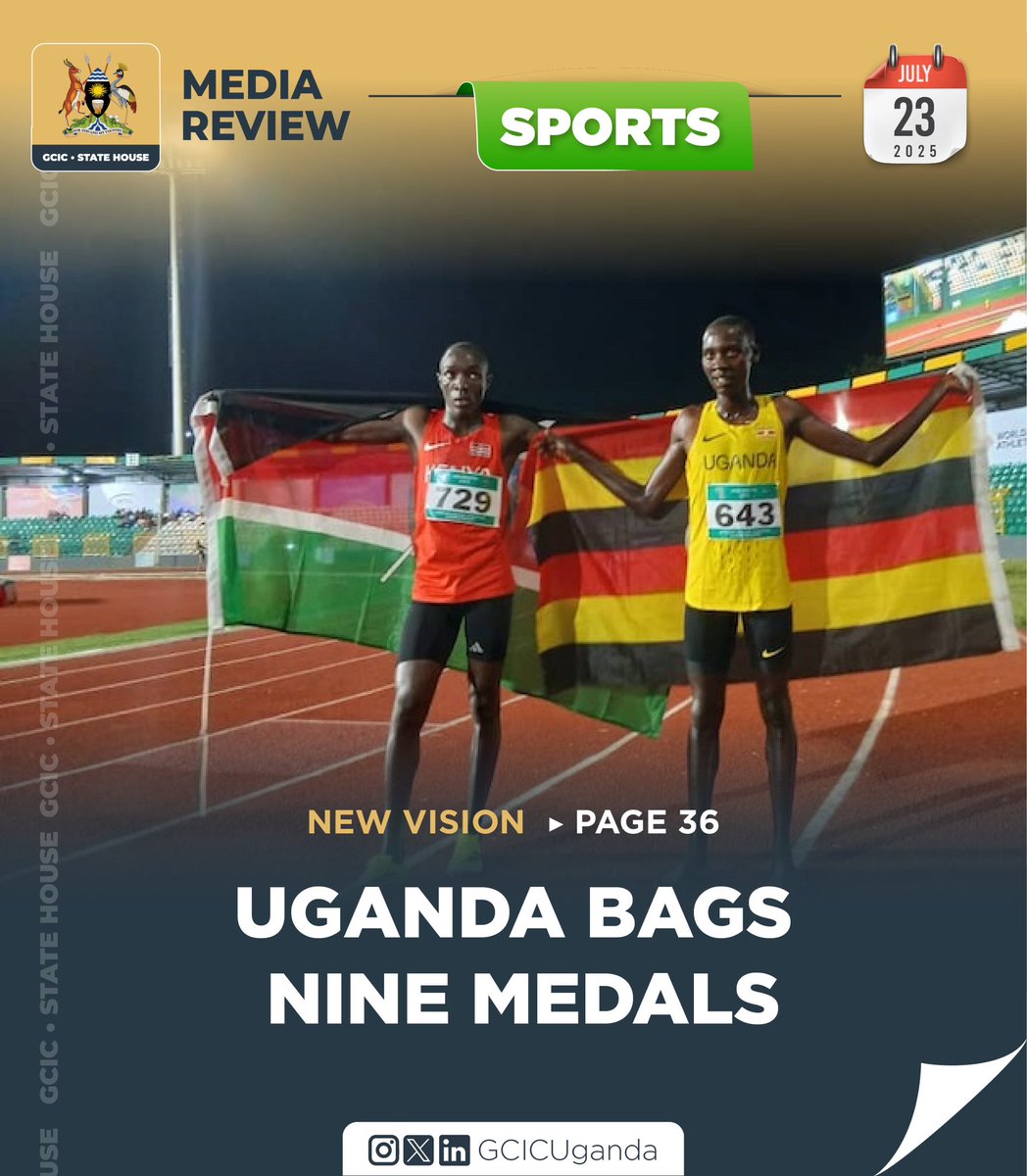 GCICUganda's tweet image. Uganda capped off a triumphant outing at Africa U18 and U20 Athletics Championships in Abeokuta, Nigeria, with a remarkable nine-medal haul that underlined the country’s growing stature in continental athletics.
#GCICMediaReview
#OpenGovUg