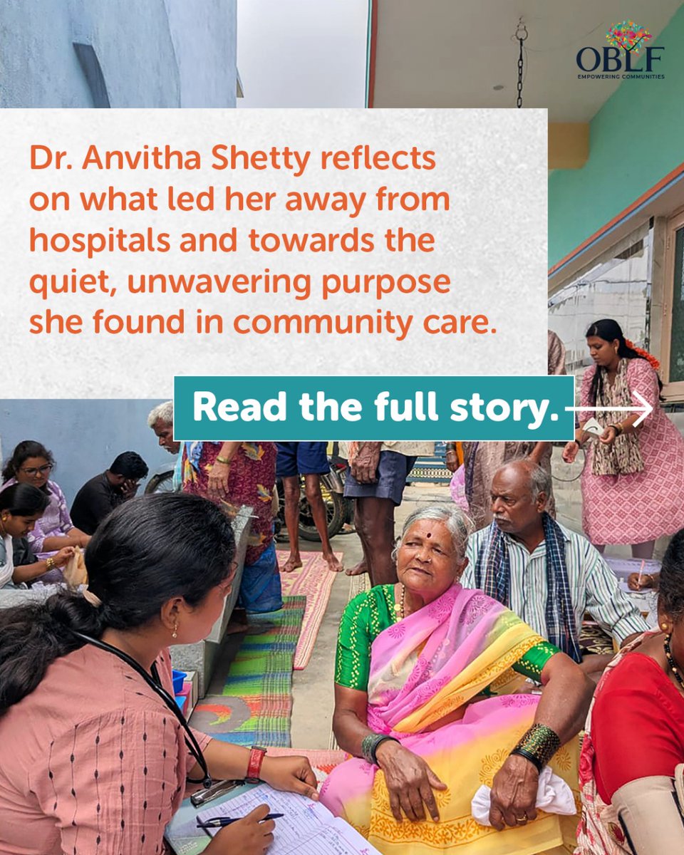 What makes a young doctor choose village clinics over city hospitals?
Dr. Anvitha Shetty’s story is about more than medicine — it’s about meaning, choice, and community.
Read her reflections on why she stayed.
🔗 oblf.org/why-i-stayed-a…
#OBLF #WhyIStayed #StoriesOfChange
