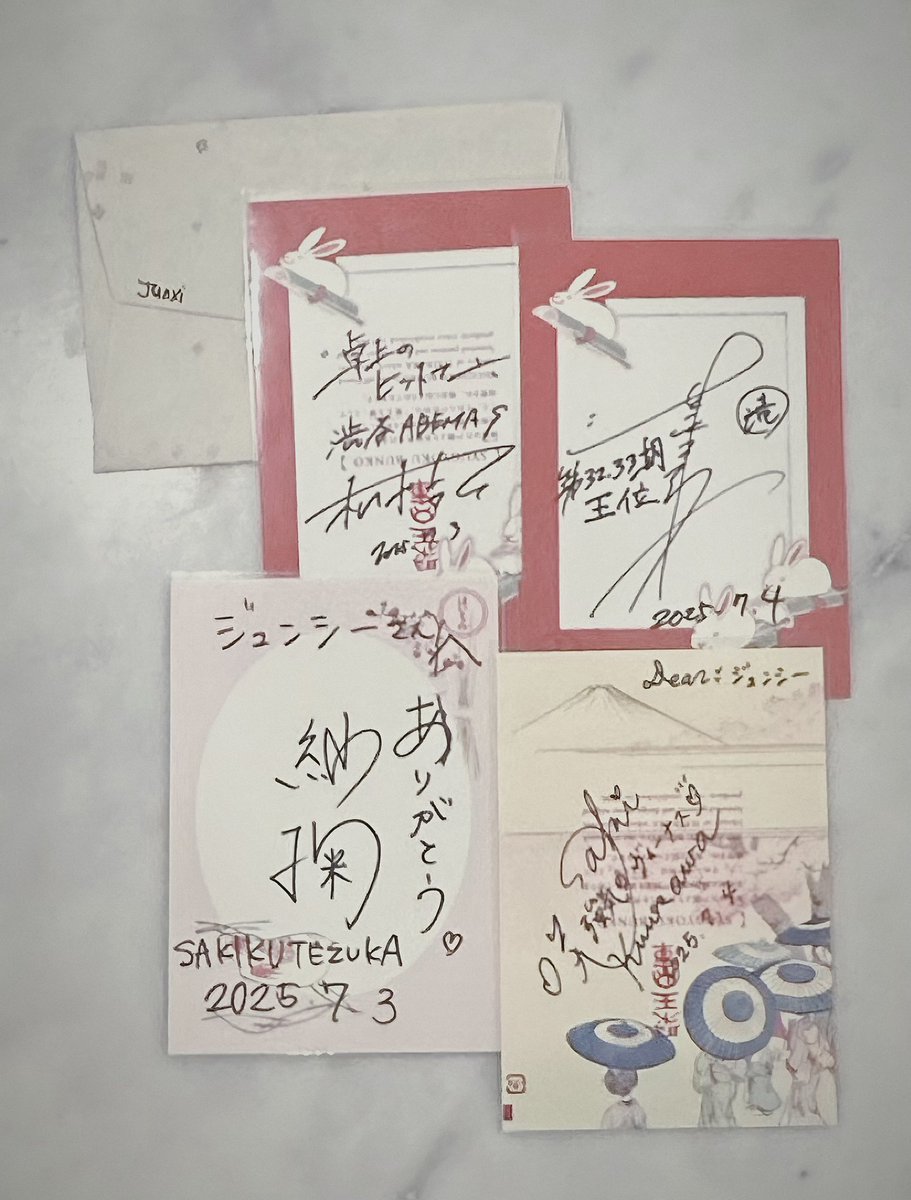 Thank my friends and pros in WRC Tokyo 2025 to get pro-signed postcards for me even though I couldn’t make it to Tokyo! I love them so much!🥰