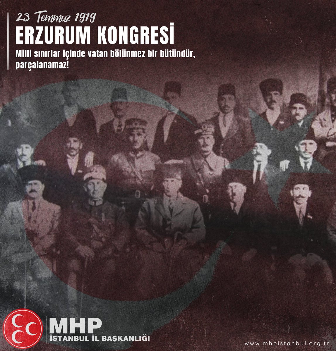Erzurum Kongresi’nin 106. Yılında Gazi Mustafa Kemal Atatürk ve Silah Arkadaşlarını Saygı ve Minnetle Anıyoruz.