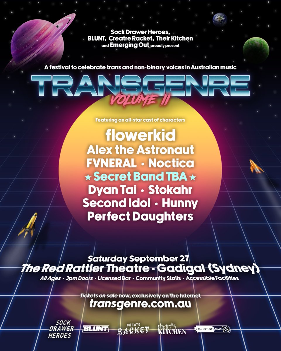 <a href="/iamnoctica/">Noctica</a> <a href="/UndrgrndStage/">The Underground Stage</a> If you’re down to see history be made in realtime, you can grab your tickets TRANSGENRE Volume II here: events.humanitix.com/transgenre-vol…