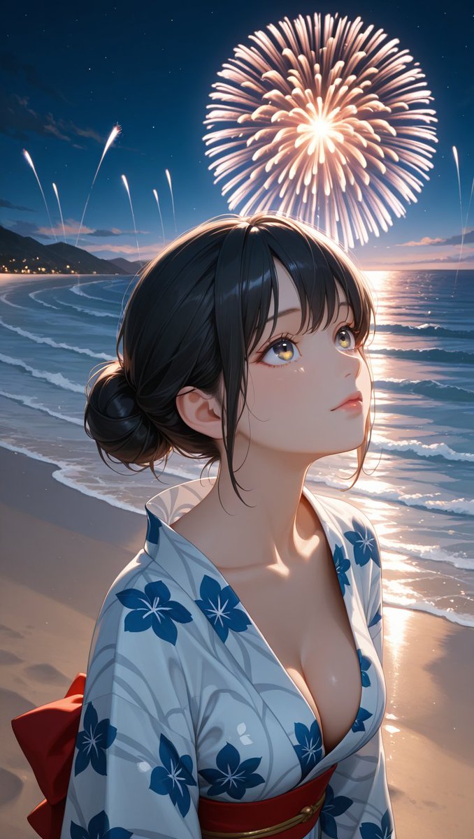 AI_lenekros's tweet image. 昨日からAIイラストの投稿を始めました!よろしくお願いいたします(⋆ᴗ͈ˬᴗ͈)”
夏なので花火🎇
#AIイラスト
#AIart