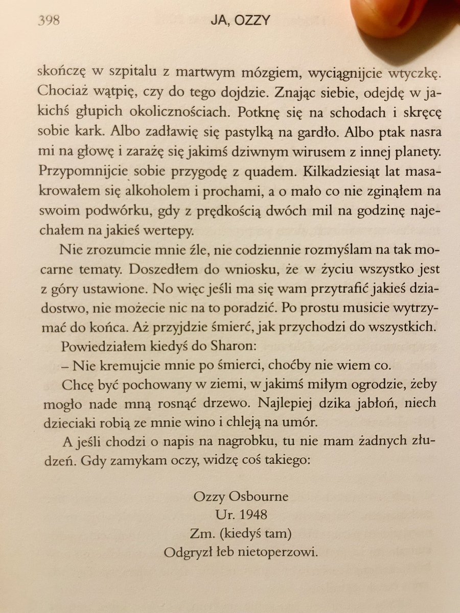 JNizinkiewicz's tweet image. Ostatnia wola @OzzyOsbourne :