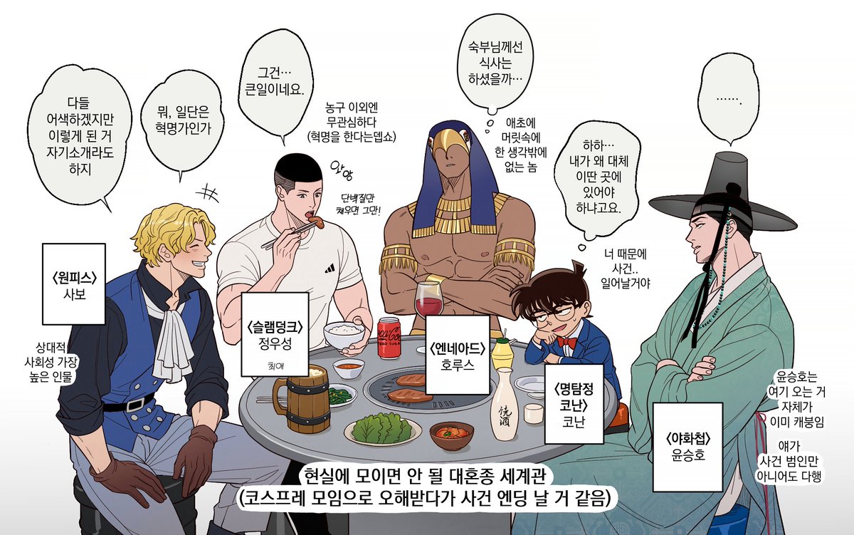 좋아하는 공들 회식 시키기