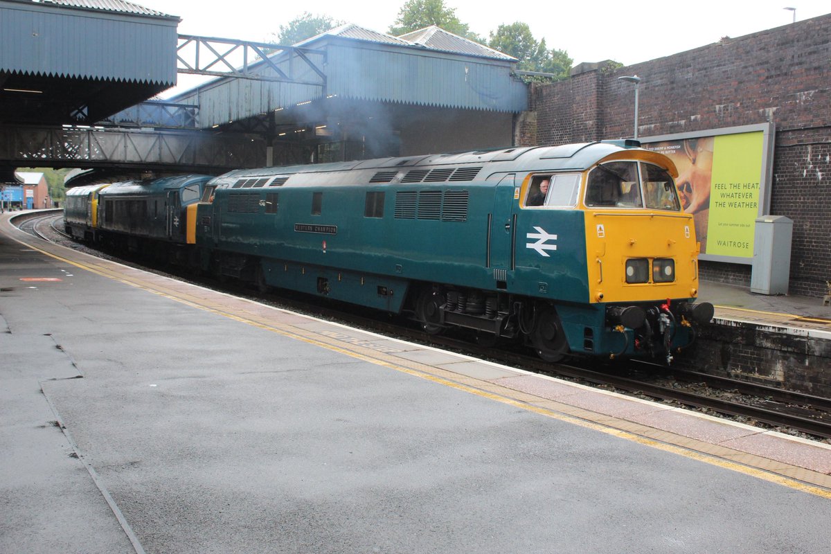 Shawn Collier (@leicrailale170) on Twitter photo #WednesdayWestern 0Z52 departs Cheltenham Spa 22.7.25. D1015 towing 46045 and D821. #WednesdayWestern 0Z52 departs Cheltenham Spa 22.7.25. D1015 towing 46045 and D821.