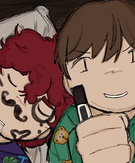 otomachii's tweet image. this is why he refuses sleepovers buddy