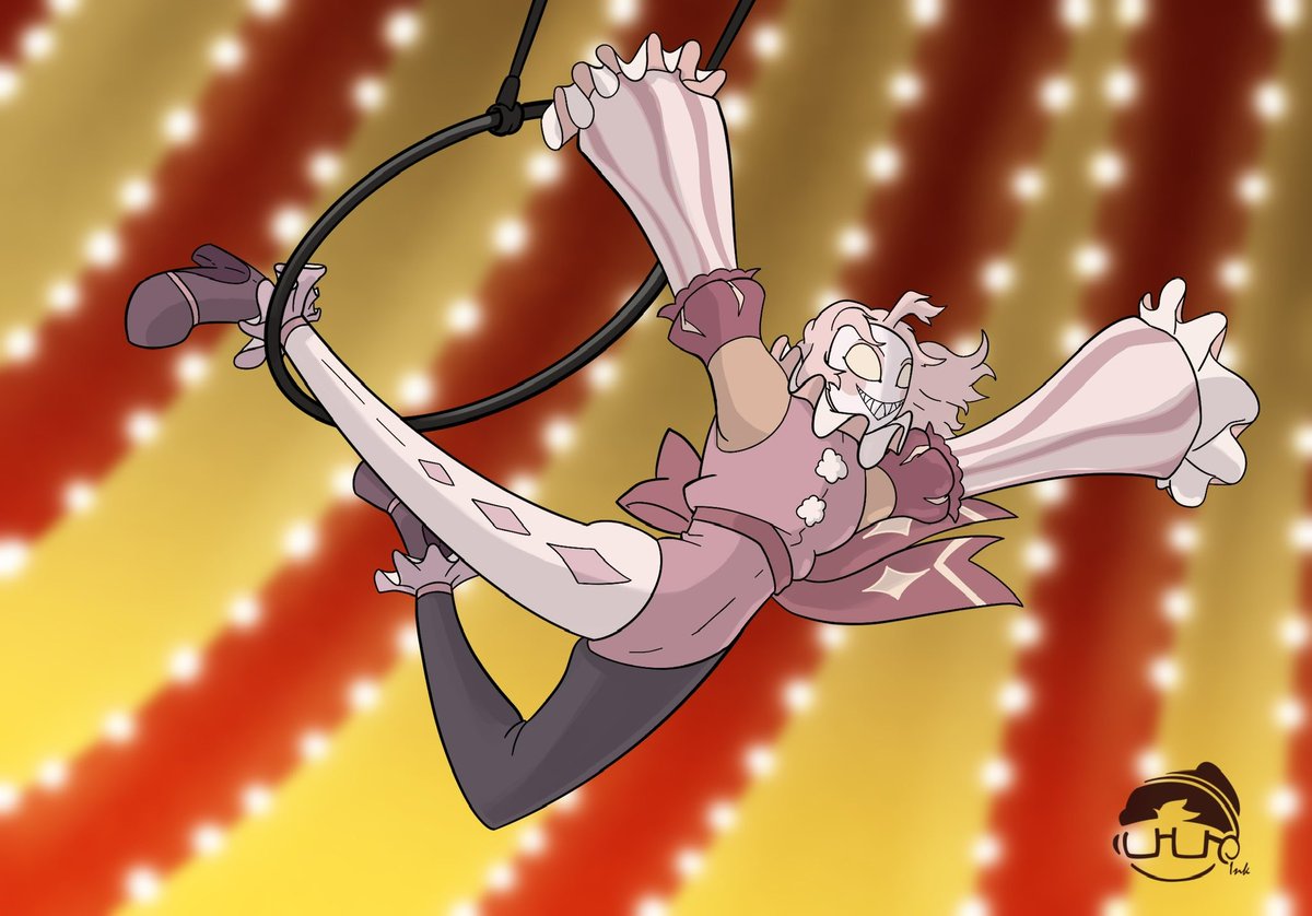 A swinging Rosette based on <a href="/bloomss_/">✧ ❤︎ BLOOMSS ❤︎ ✧</a> ‘s design for this year’s Artfight. 

#digitalart #artfight2025