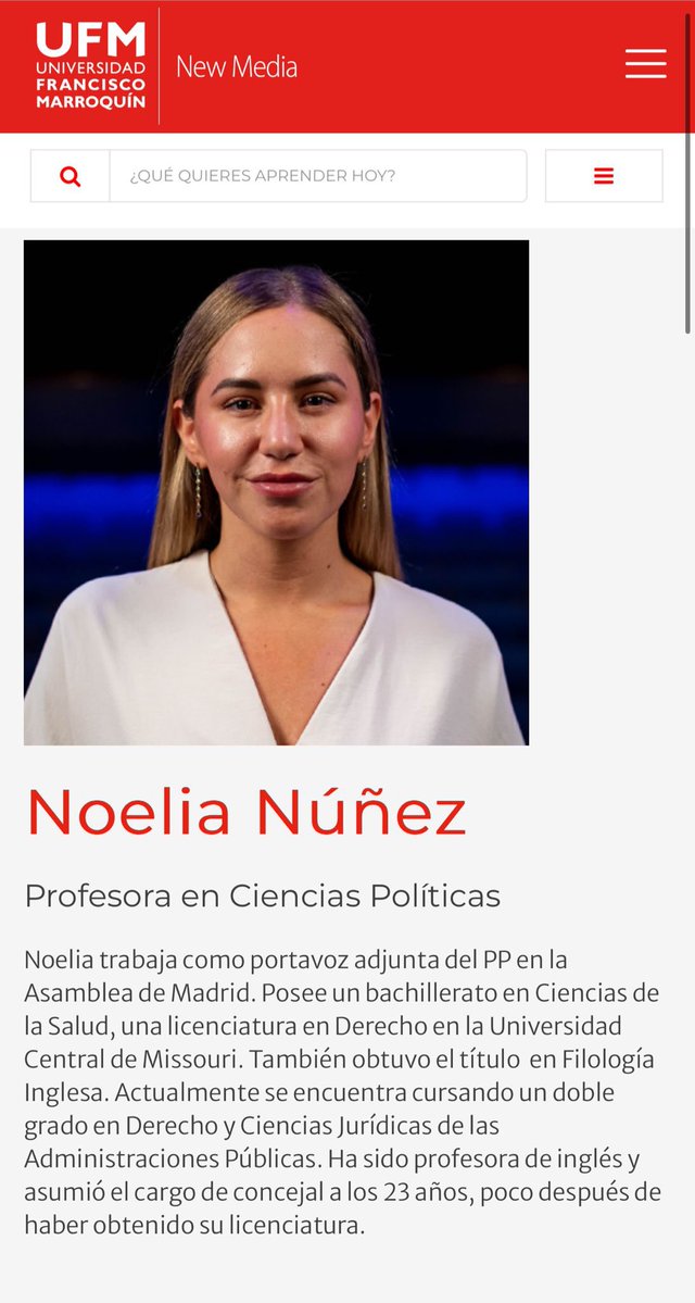 Jagospierre's tweet image. En todo este tema de Noelia Núñez parece que todo el mundo se está centrando en que tergiversó su realidad académica en sus CV públicos, pero lo realmente descorazonador es esto: presuntamente ha estado impartiendo clase en Ciencias Políticas en la universidad sin estar titulada.…