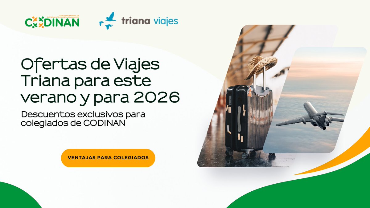 ✈️ ¿Buscando una oferta de última hora para viajar este verano? ¿O ya estás planificando tus vacaciones de 2026?

Sea cual sea tu caso, solo por ser colegiado de CODINAN tienes descuentos exclusivos con <a href="/trianaviajes/">Triana Viajes</a>.

Consulta todas las ofertas: 🔎 codinan.org/ofertas-para-c…