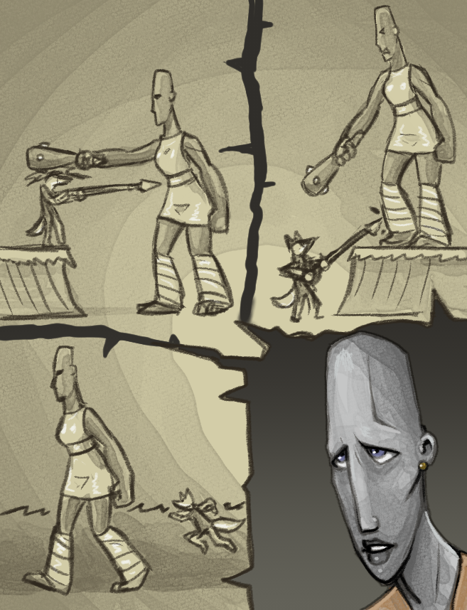 PentaclesQuest's tweet photo. Oragatt is flexible in her combat but the giant is not. "We will ambush, what terrain suits you."

Herocea thinks. "High ground bad, low has reach. Shallow water is good. Small ones struggle."

Oragatt nods "Night battles?"

Herocea shakes her head "Can't hide at night, too big." https://t.co/RNfcU2XMha