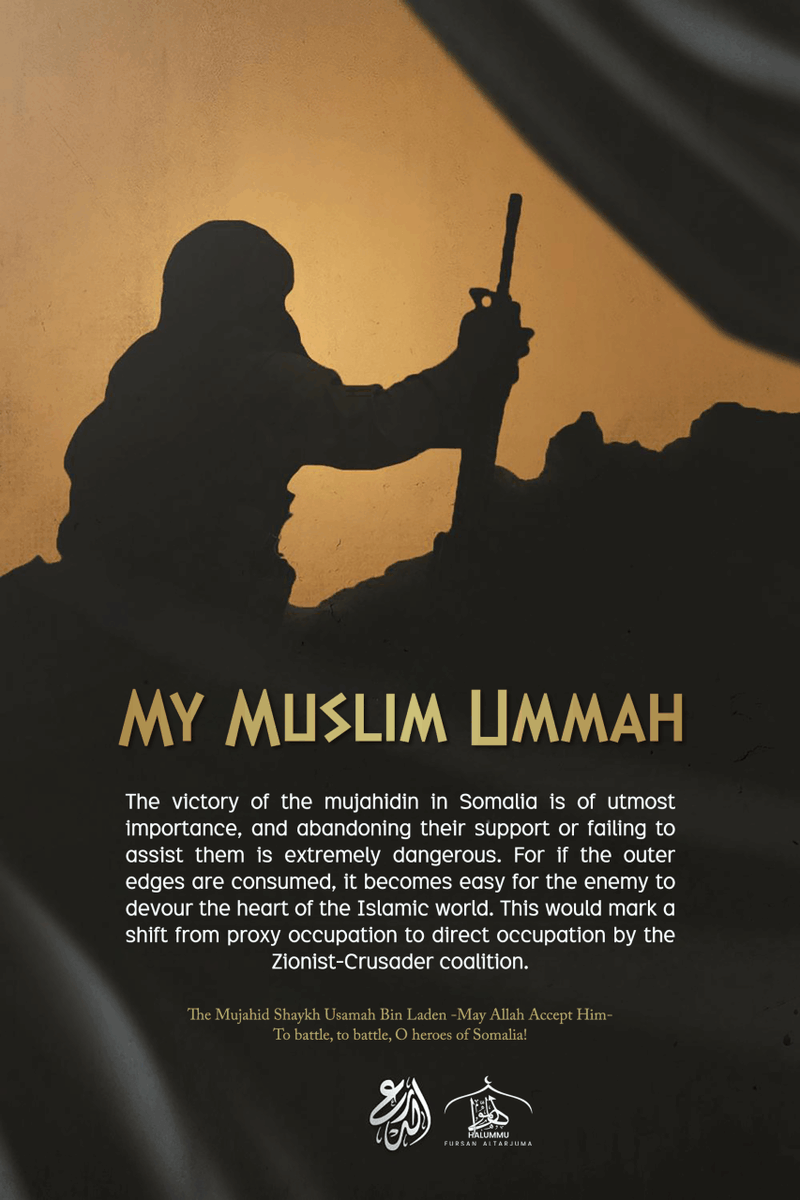TracTerrorism's tweet photo. Unofficial #IslamicState (#IS) Halummu Media: ”My Muslim Ummah”, Somalia’s Frontline Role Against the Crusaders. #ISIS #Propaganda 
Read more: https://t.co/pzaoOgrYUx https://t.co/OvjQt0MV7A