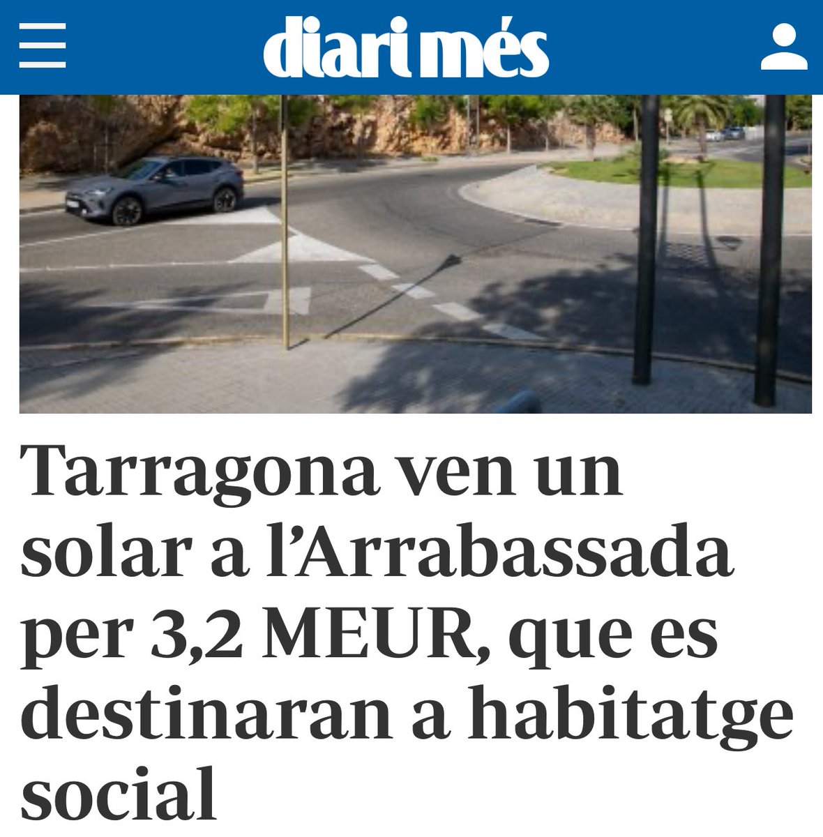 Aquesta és una de les notícies més important en habitatge d’aquest 2025, la venda d’un solar a l’Arrabassada per 3,2 MEUR es destinarà íntegrament per habitatge social. És un pacte de pressupostos i ho tenim clar: volem que l'ajuntament de Tarragona sigui el més gran tenidor!