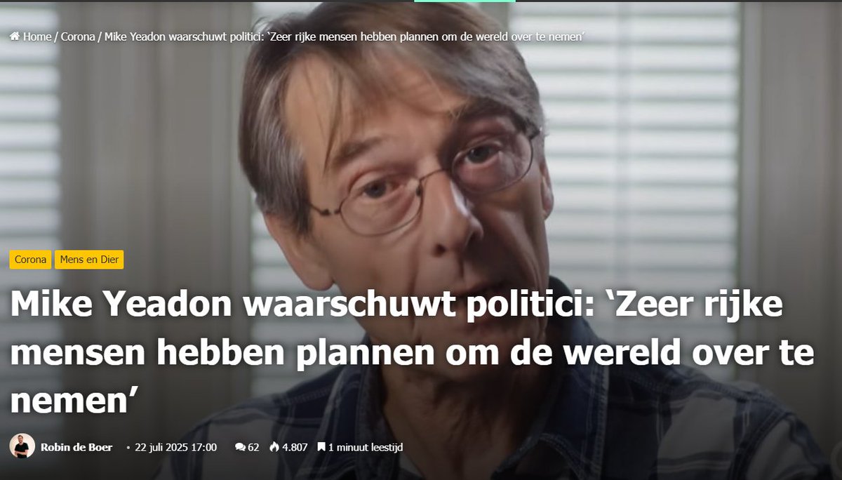 chrisenfran's tweet image. Zeer rijke mensen hebben plannen om de wereld over te nemen’
Hij verwijst naar documenten van de Club van Rome, die gevraagd werd om scenario’s te bedenken die ervoor zouden zorgen dat landen de hulp van supranationale organisaties zouden moeten inroepen.
ninefornews.nl/mike-yeadon-wa…