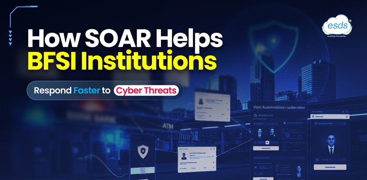 In BFSI, a delayed cyber response can mean millions lost.

#SOAR helps security teams act in real-time automating detection, triage, and incident response.

Explore how SOAR strengthens threat defense and compliance in financial institutions: esds.co.in/blog/how-soar-…
