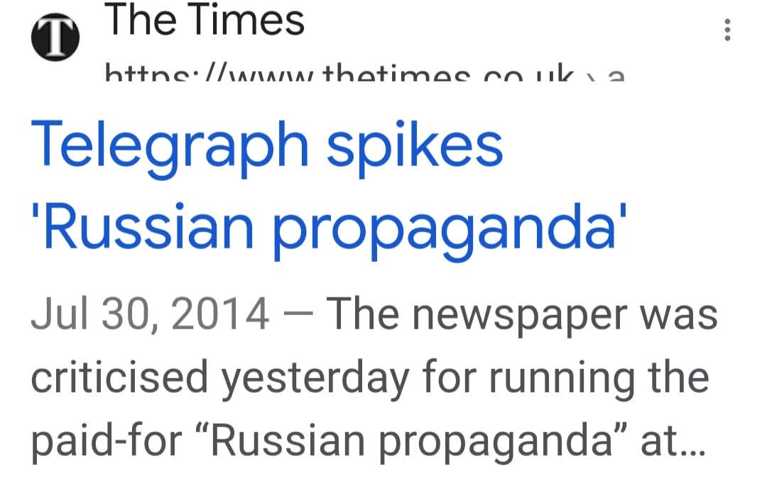frenchieinlimbo's tweet image. Le @leJDD aussi relaie ce torche cul #extrêmedroite de #désinformation
Rappel
J'adore les sources crédibles de ce monsieur.
#TheTelegraph qui a publié la propagande #russe du #Kremlin pendant des années et s'est dépêché de l'enlever de ses sites en 2022 suite à l'implication des…