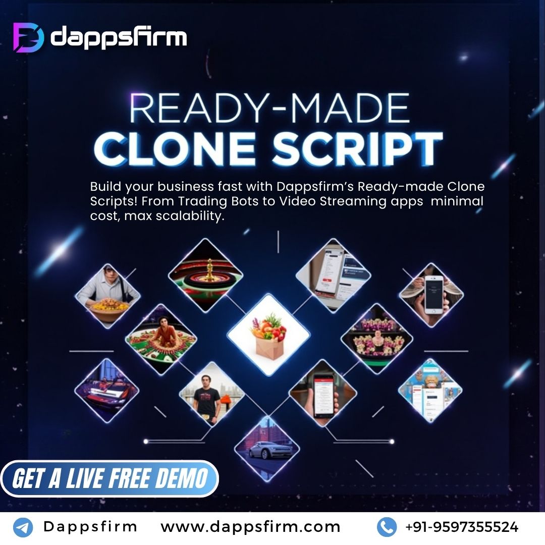 HRuffes47024's tweet image. 🚀 Our Power-Packed Clone Scripts – From casino apps to crypto wallets, Dappsfirm has it all at minimal cost & ready for quick launch! 🔥
🌐dappsfirm.com/ready-made-clo…
#ReadyMadeCloneScript #StartupTech #AppDevelopment #BusinessLaunch #CasinoAppClone #dappsfirm